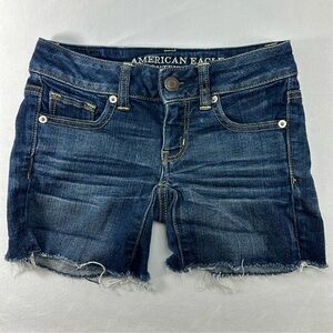 American Eagle Outfitters Stretch Whisker Raw Hem Shorts